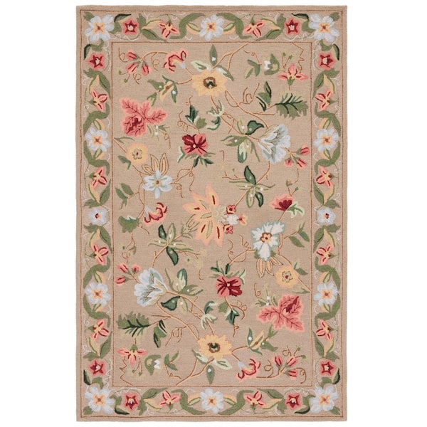 Chelsea 5 ft. x 8 ft. Beige Floral Area Rug