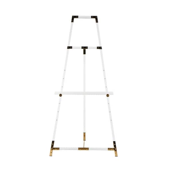 Clear Acrylic Plastic Adjustable 7-Tier Easel with Gold Accents and Chain Support