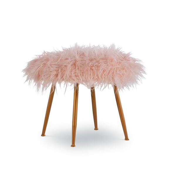 fur stool chair