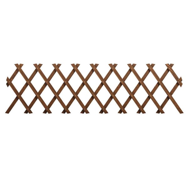 60 Inch Wooden Expandable Trellis Lattice Fence Panel Wall Outdoor Space-Saving Versatile Plant Support for Vines