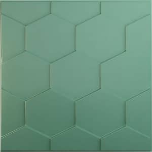 19-5/8"W x 19-5/8"H Honeycomb EnduraWall Decorative 3D Wall Panel, Sea Mist (12-Pack for 32.04 Sq.Ft.)