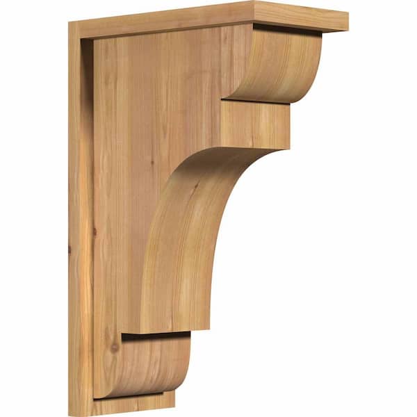 Ekena Millwork 7-1/2 in. x 14 in. x 22 in. New Brighton Smooth Western Red Cedar Corbel with Backplate