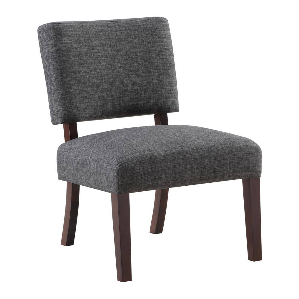 OSP Home Furnishings Jasmine Charcoal Fabric Accent Chair JASM79 The