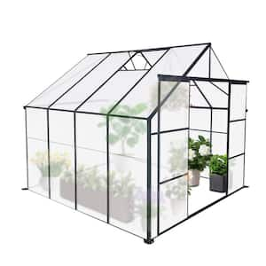 Outdoor Walk-in Aluminium Black 94.50 in. W x 97.75 in. D x 89.50 in. H Hobby Greenhouse