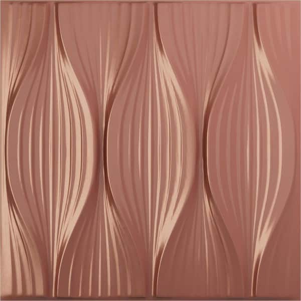 Ekena Millwork 19 5/8 in. x 19 5/8 in. Willow EnduraWall Decorative 3D Wall Panel, Champagne Pink (12-Pack for 32.04 Sq. Ft.)