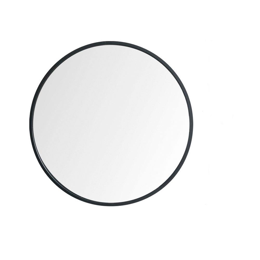 31.5 in. x 31.5 in. Fashion Classic Simple Round Metal Framed Decorative Mi