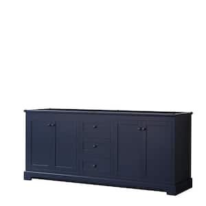 Avery 79 in. W x 21.75 in. D x 34.25 in. H Double Bath Vanity Cabinet without Top in Dark Blue