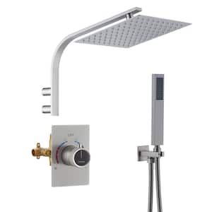 2-Function Single Handle 1-Spray Shower Faucet 1.8 GPM with Easy to Install in. Brushed Nickel
