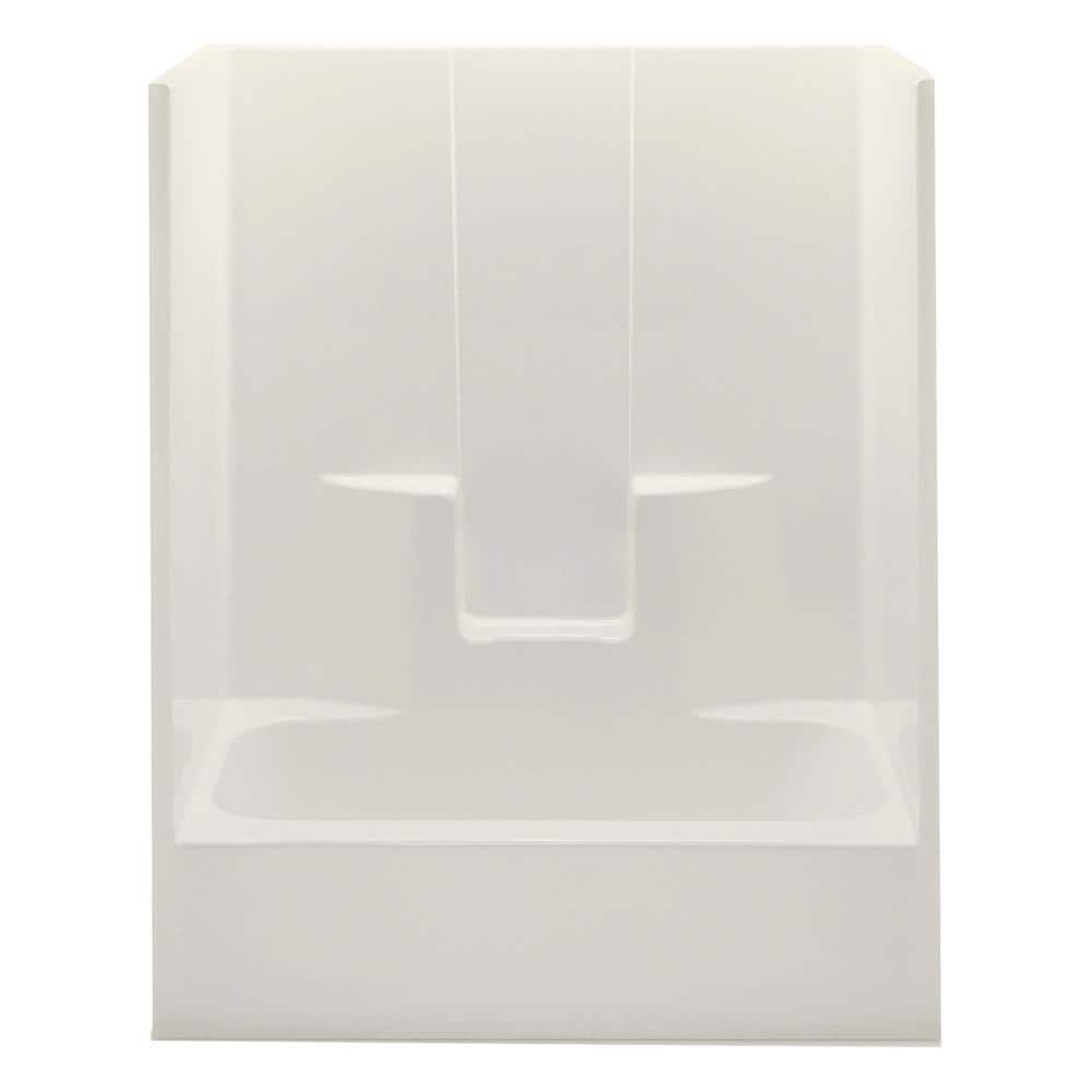 Everyday 60 in. x 32 in. x 72 in. 1-Piece Bath and Shower Kit with Left Dra