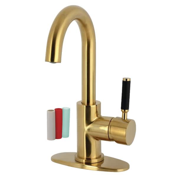 Kaiser Single-Hole 1-Handle Bathroom Faucet in Brushed Brass