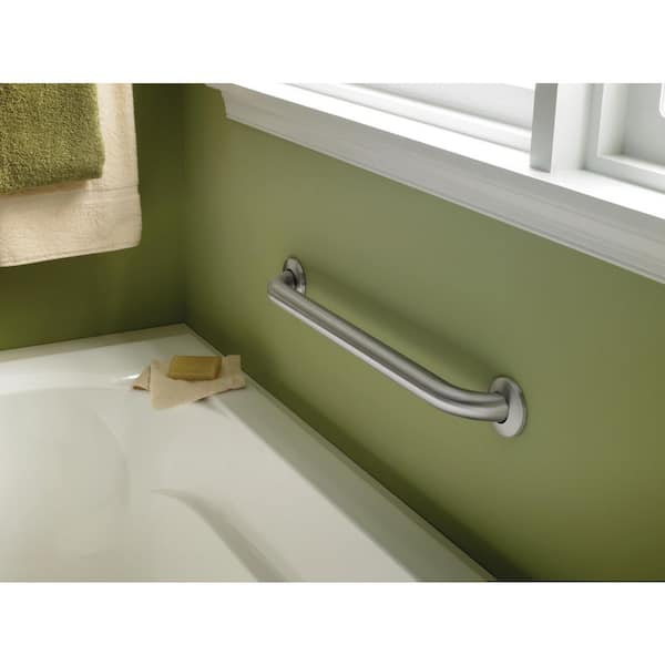 16 in. x 1-1/2 in. Concealed Screw ADA-Compliant Grab Bar in Stainless