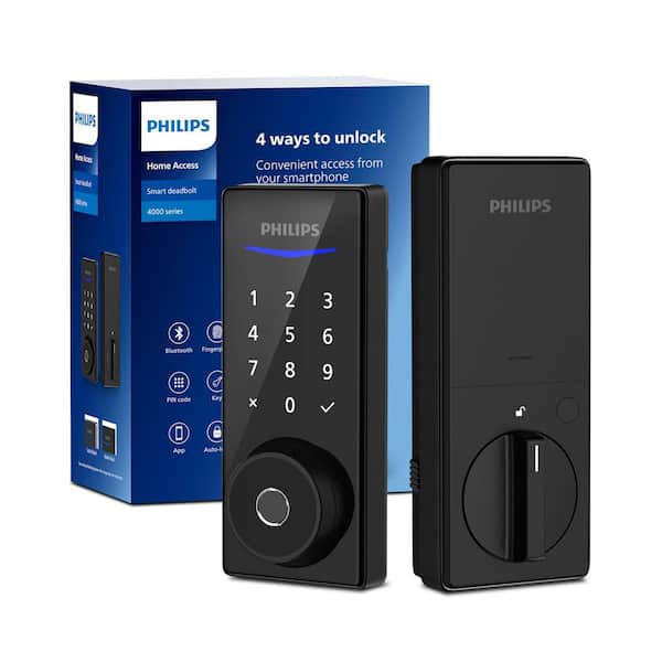 Matte Black WiFi Fingerprint Touchscreen Smart Door Lock Deadbolt (Works with Many Smart Devices)