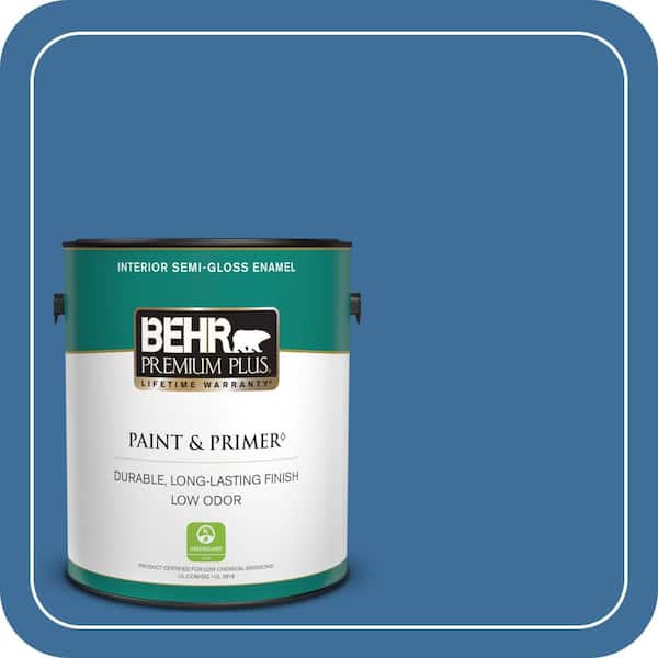 BEHR PREMIUM PLUS 1 gal. #M520-6 National Anthem Semi-Gloss Enamel Low Odor Interior Paint & Primer