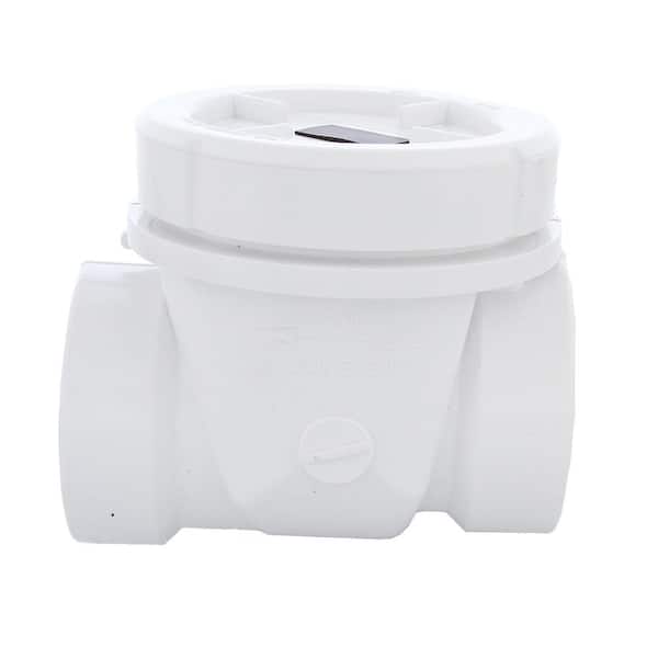 JONES STEPHENS 2 in. PVC Backwater Valve for Drainage Systems