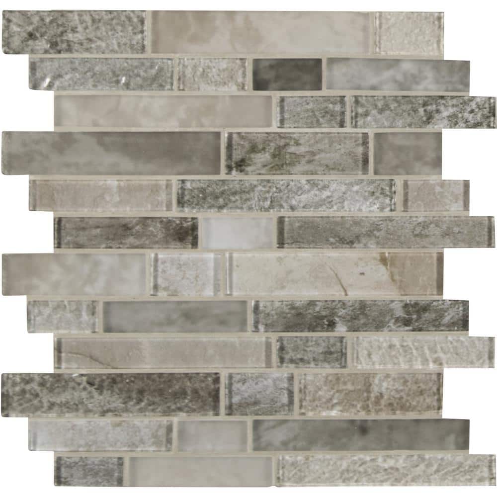 Savoy Interlocking 4 in. x 4 in. x 8mm Glossy Glass Mesh-Mounted Mosaic Tile - 4 in. x 4 in. Tile Sample price history on PriceWatchPro