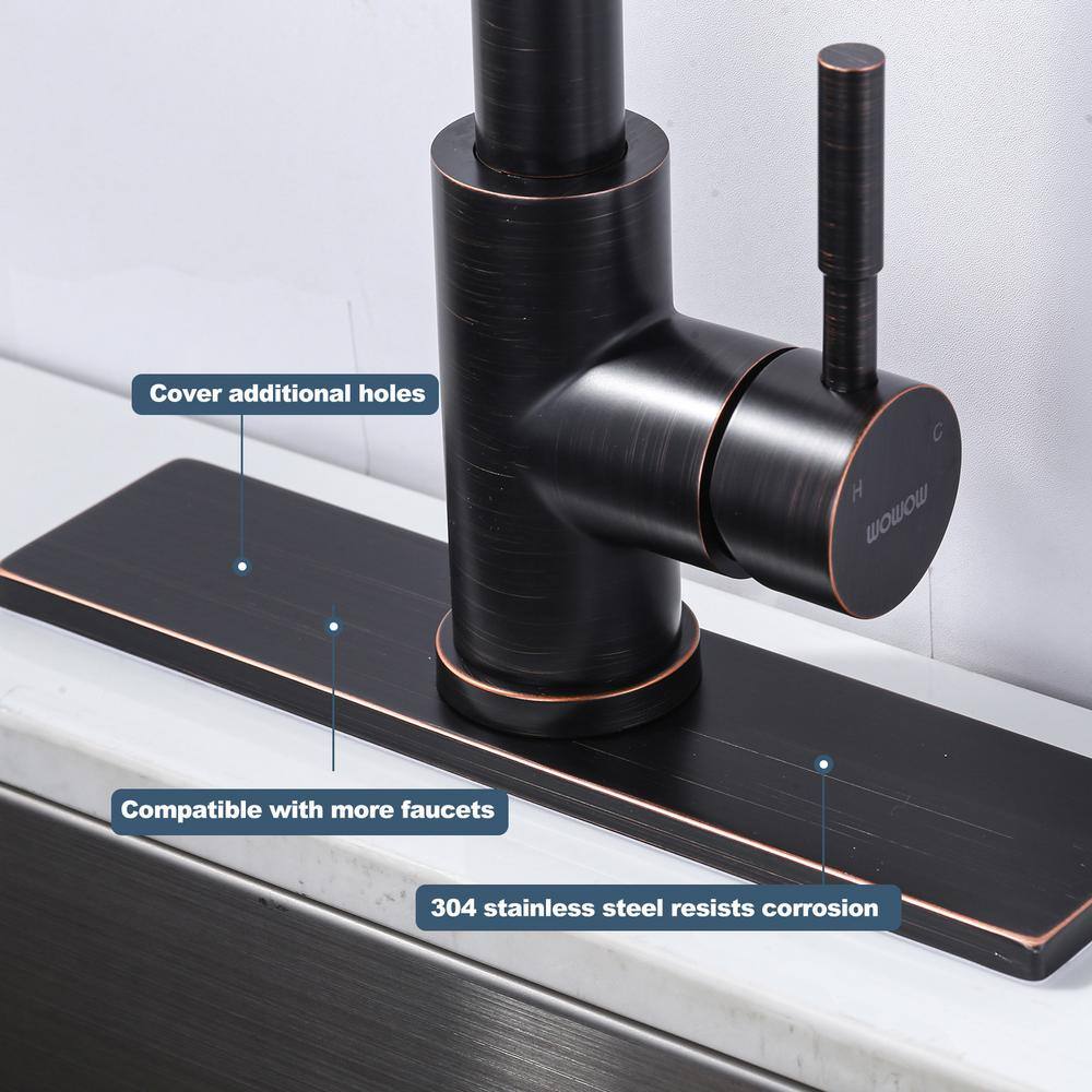 10" Oil Rubbed Bronze Stainless Steel Faucet Deck Plate