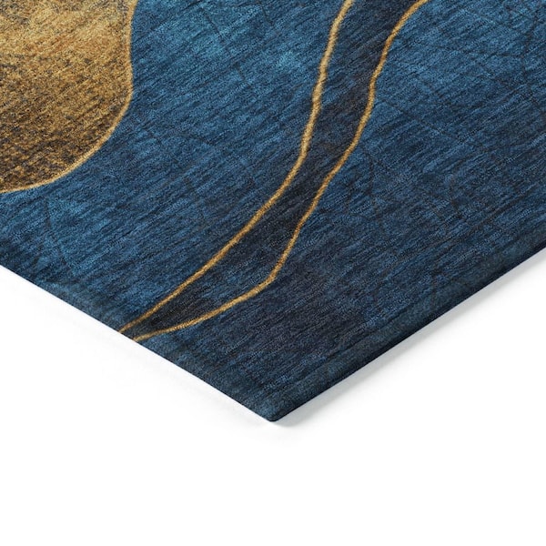 Chantille Machine Washable Indoor/Outdoor Abstract ACN1892 Blue 5 ft. x 7 ft. 6 in. Accent Rug