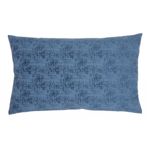 Jordan Navy Geometric Polyester 24 in. x 14 in. Throw Pillow