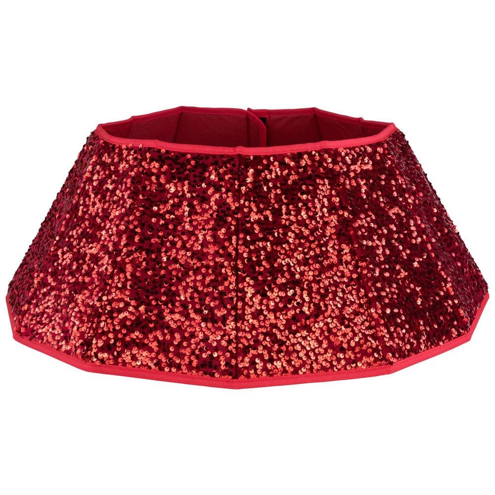 26 in. Red Fabric Sequins Hexagonal Christmas Tree Collar price history on PriceWatchPro