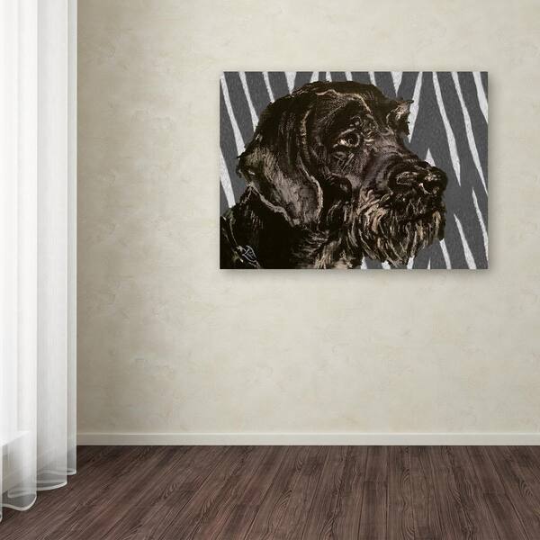 Trademark Fine Art 35 in. x 47 in. "Jaeger, German Wired Haired Pointer" by Lowell S.V. Devin Printed Canvas Wall Art