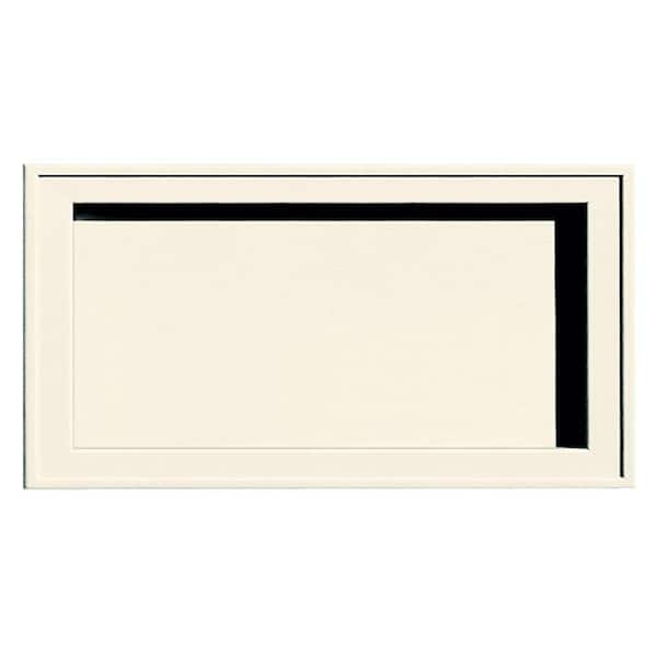 Builders Edge 7.5 in. x 14.25 in. # 034 Parchment Recessed Jumbo Universal Mounting Block