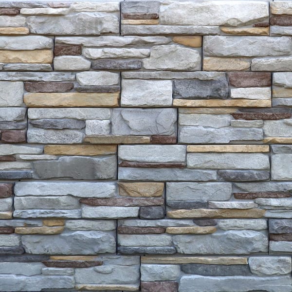 P-Series 5 in. W x 20 in. L Hampton Manufactured Stone Panel Siding