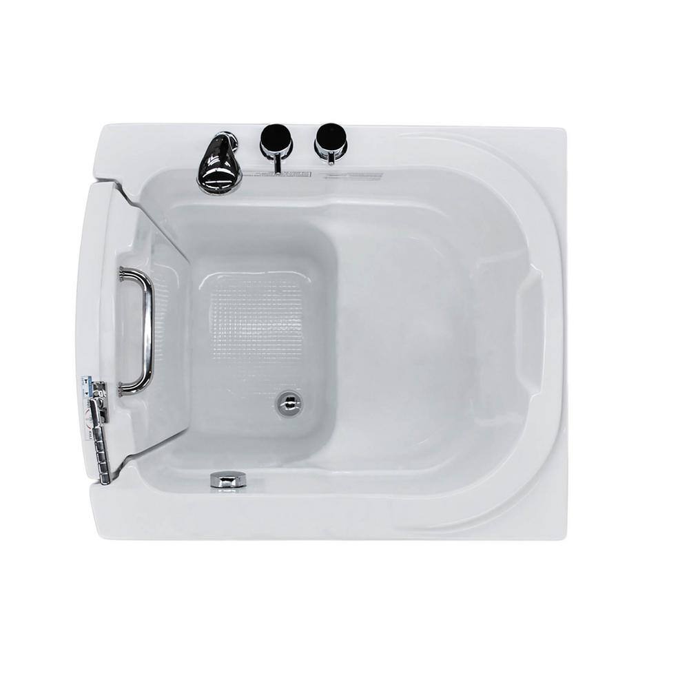Durango White Fiberglass Walk-In Soaking Bathtub with Left Hand Door