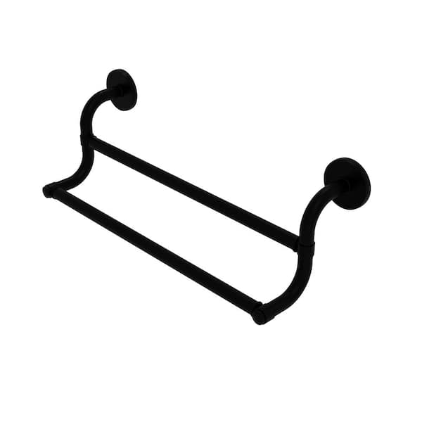 Allied Brass Remi Collection 24 in. Wall Mounted Double Towel Bar in Matte Black