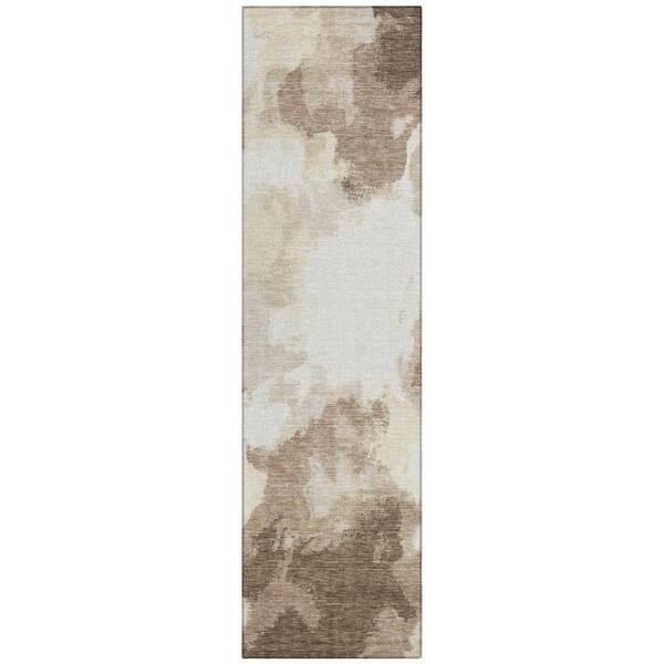 Chantille Machine Washable Indoor/Outdoor Abstract ACN3017 Ivory 2 ft. x 7 ft. Runner Rug