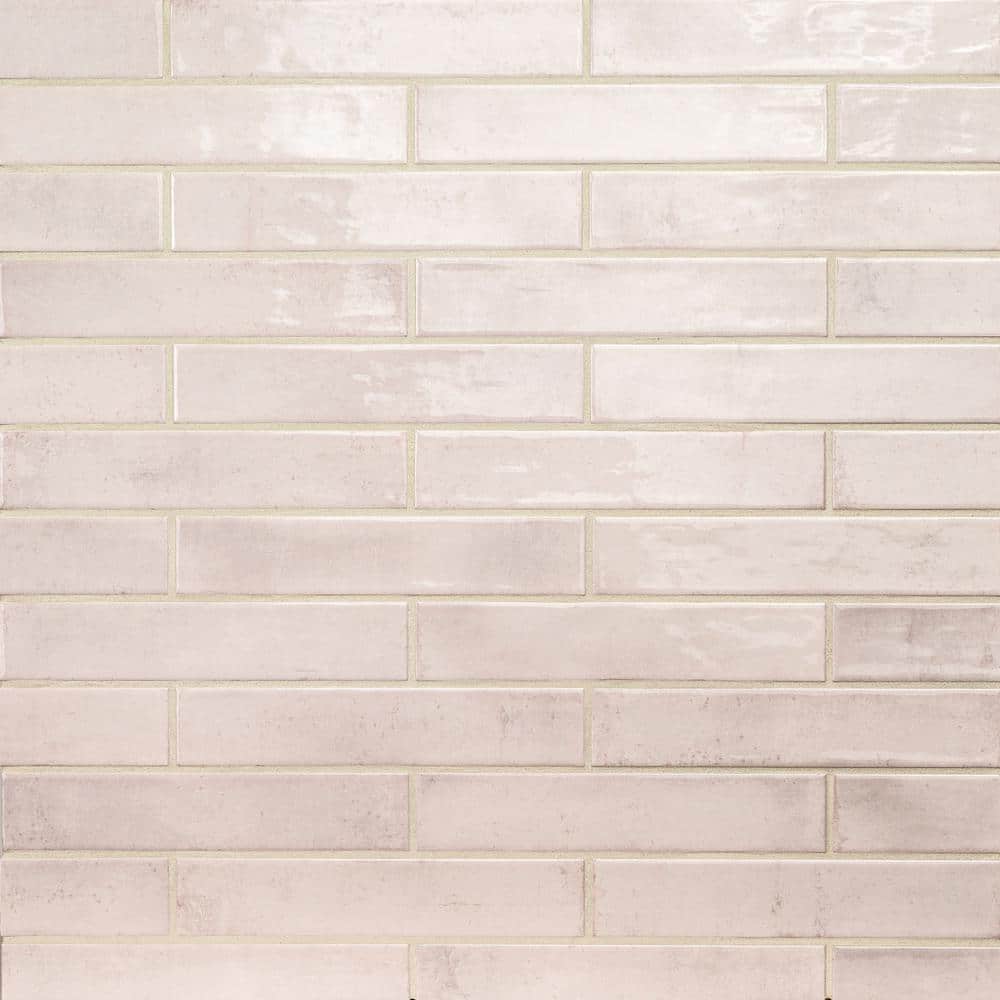 Take Home Tile Sample-Camden Blush 2 in. x 10 in. Pink Glossy Ceramic Subway Wall Tile price history on PriceWatchPro