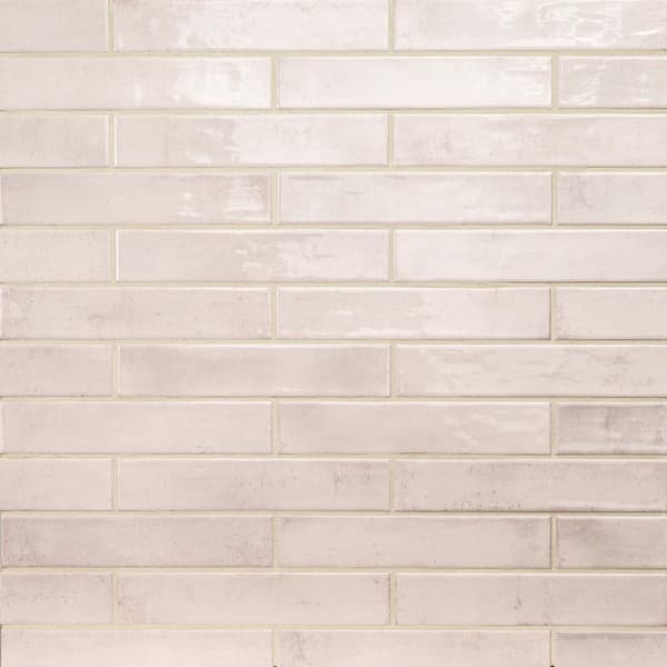 Stella Blush 2 in. x 10 in. Glossy Ceramic Subway Wall Tile (5.16 sq. ft./Case)