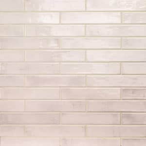 Take Home Tile Sample-Stella Blush 2 in. x 10 in. Pink Glossy   Ceramic Subway Wall Tile