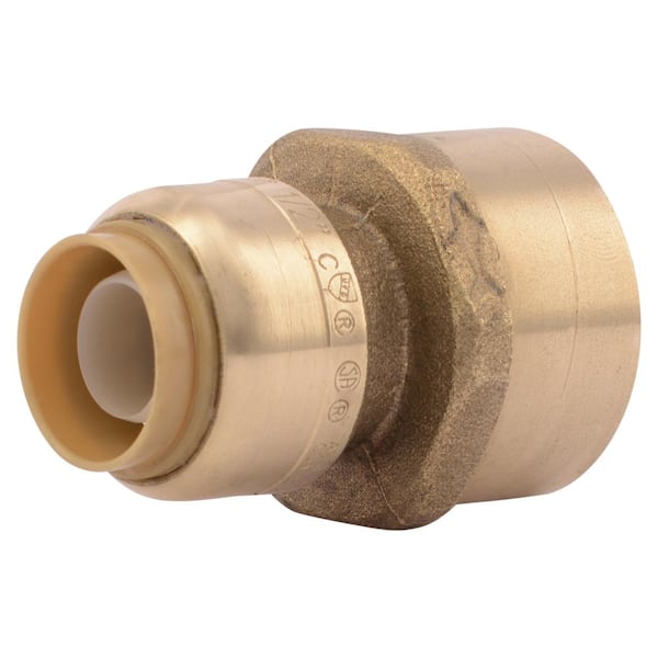 Sharkbite 1 2 In Push To Connect X 3 4 In Fip Brass Adapter Fitting U068lfa The Home Depot