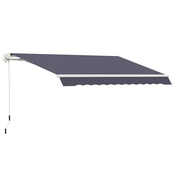 10 ft. Manual Awning Sun Shade Shelter for Patio Deck Yard