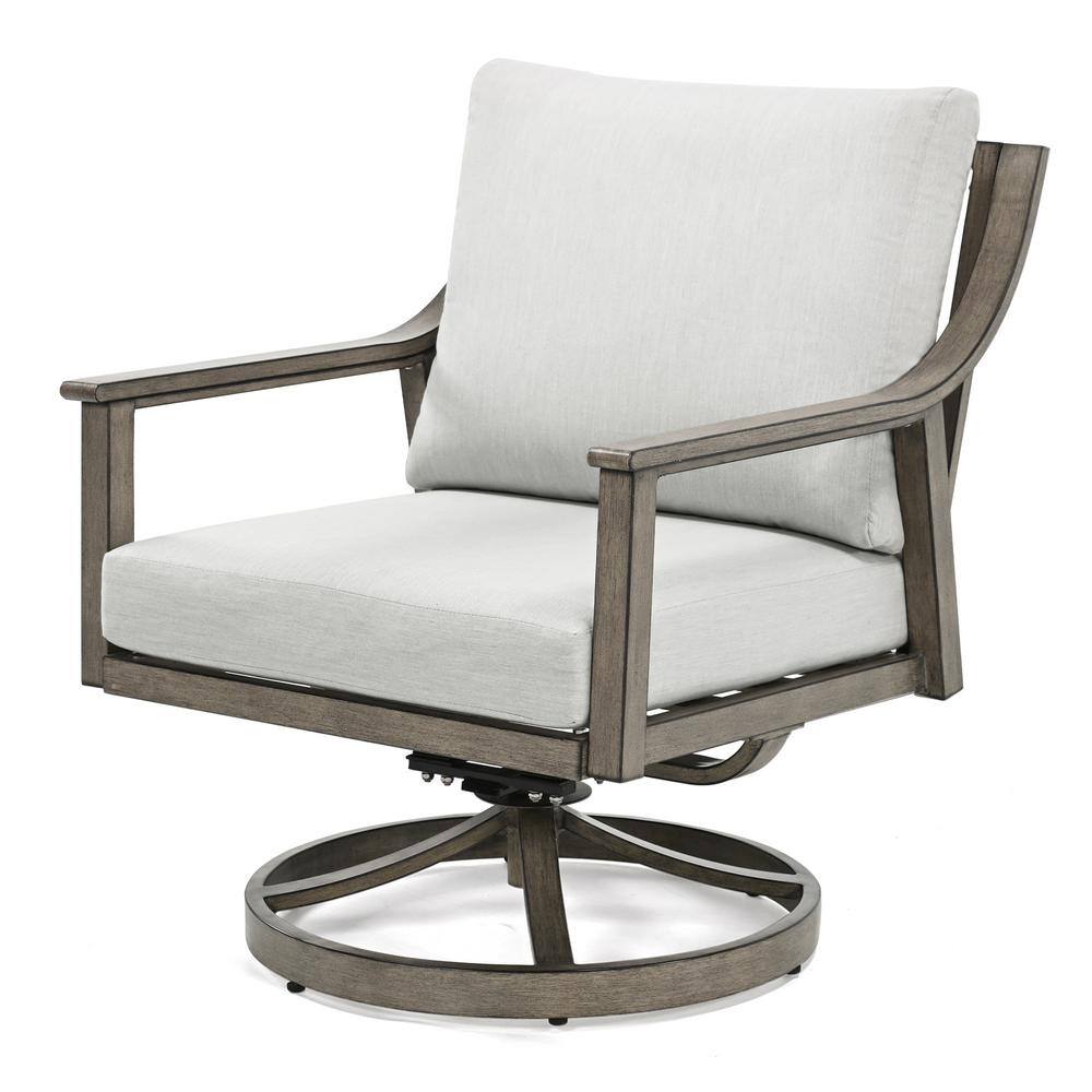 EliteCast Gray Swivel Outdoor Lounge Chair with Gray Cushions (1-Pack) price history on PriceWatchPro