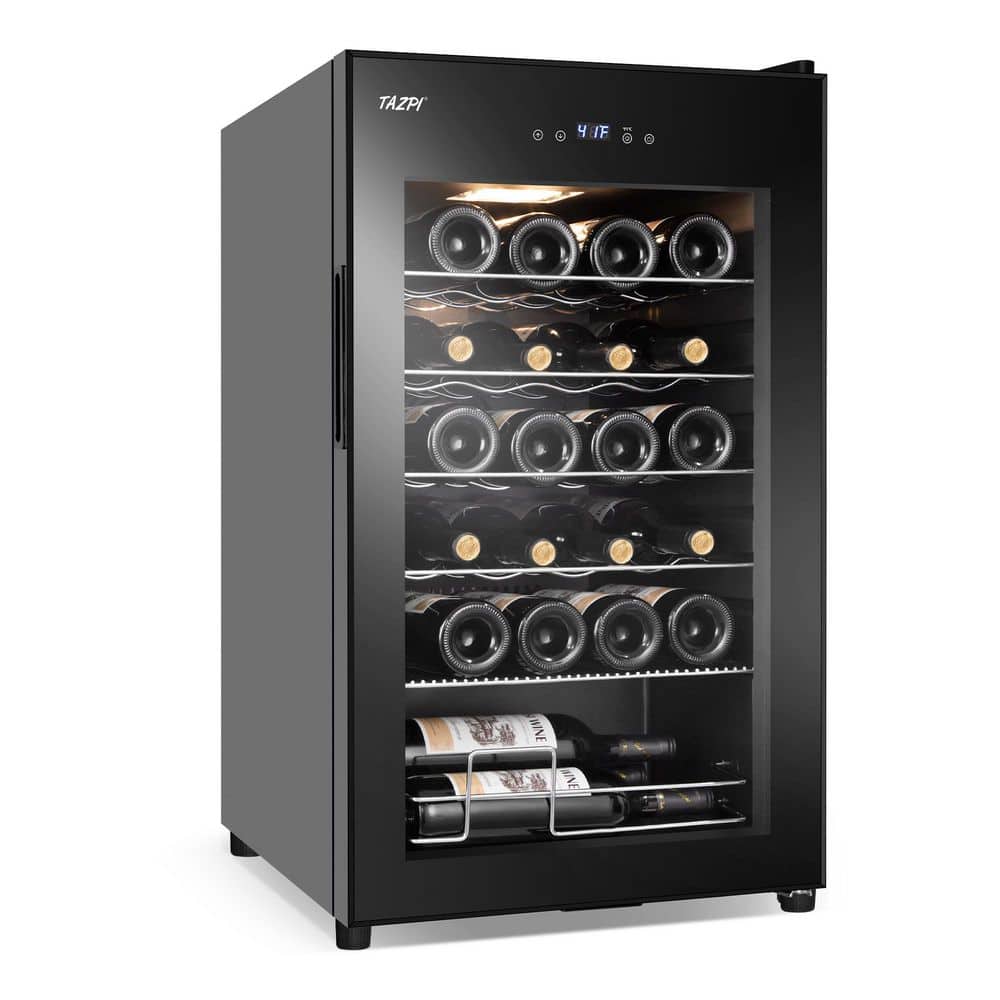 17 in. Single zone 24 Bottles Wine Beverage Cooler in Black with Digital Temperature Control, Safety Lock, Frost Free price history on PriceWatchPro