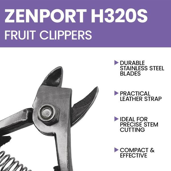 ZENPORT 4.5 in. L Forged Stainless Steel Fuji/Orange Fruit Clipper