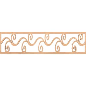 Tilden Fretwork 0.375 in. D x 47 in. W x 12 in. L Hickory Wood Panel Moulding