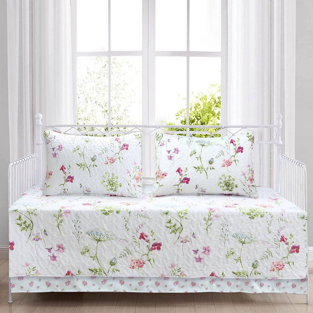 Simply shabby chic popular pink rose twin daybed quilt & sham