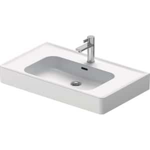 Soleil by Starck  5.88 in. Wall-Mounted Rectangular Bathroom Sink in White
