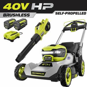 Ryobi Volt Hp Brushless In Whisper Series Cordless Walk Behind Dual Blade Push Mower W