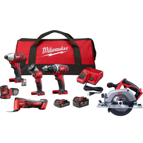 2696-25 M18 18-Volt Lithium-Ion Cordless Combo Kit (5-Tool) with 2-Batteries, Charger and Tool Bag - 4