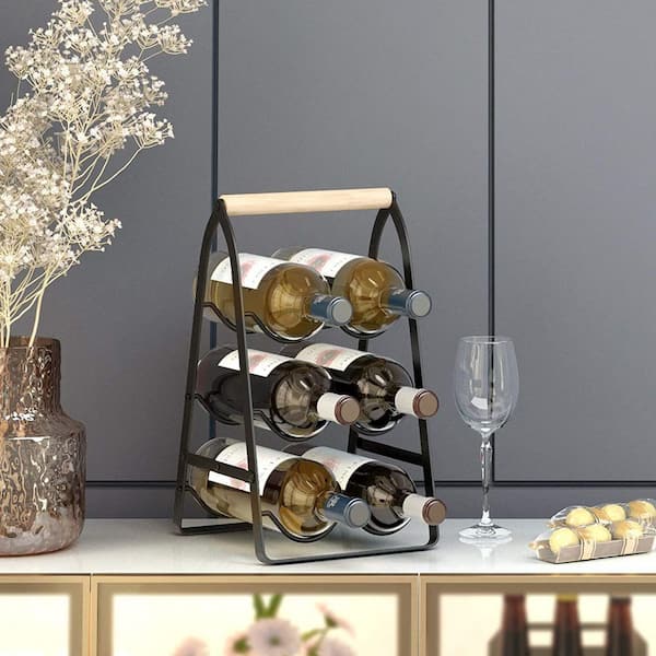 Small black wine online rack