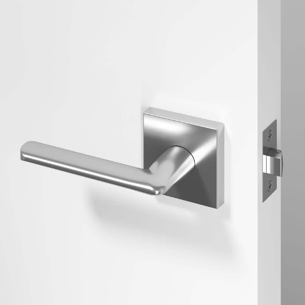 Mirra Metal Chrome Passage Hall/Closet Round Door Handle with Square Rosette price history on PriceWatchPro