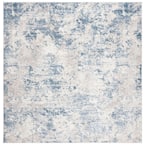Amelia Gray/Blue 5 ft. x 5 ft. Square Area Rug