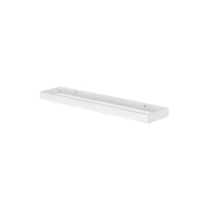 LOGGIA 31.5 in. x 5.9 in. x 1.6 in. White MDF Decorative Wall Shelf with Brackets