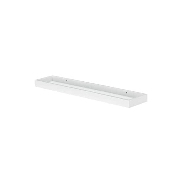 Dolle LOGGIA 31.5 in. x 5.9 in. x 1.6 in. White MDF Decorative Wall Shelf with Brackets
