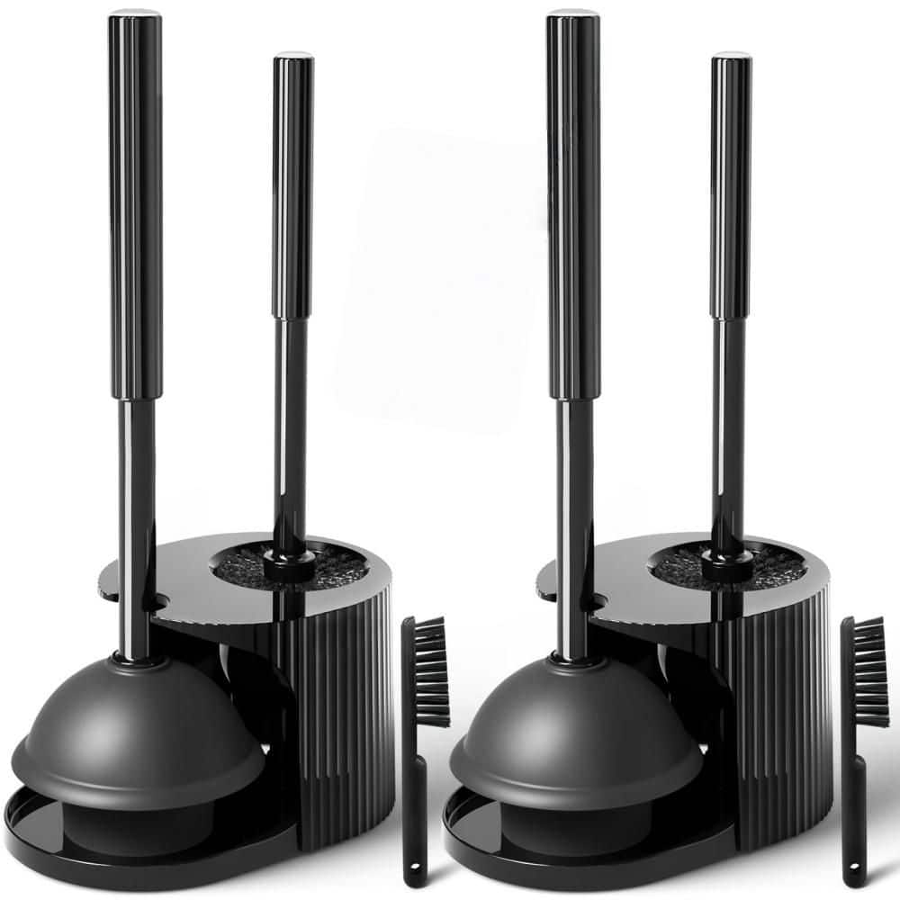 Toilet Brush and Plunger Set for Bathroom Cleaning, Toilet Bowl Scrubbing, Grout Groove Cleaning, and Everyday (2-Pack) price history on PriceWatchPro