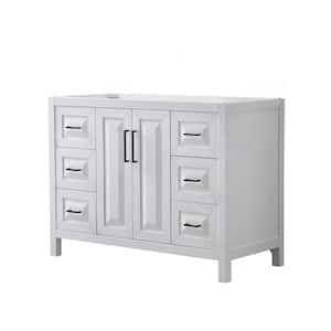 Daria 47 in. W x 21.5 in. D x 35 in. H Single Bath Vanity Cabinet without Top in White