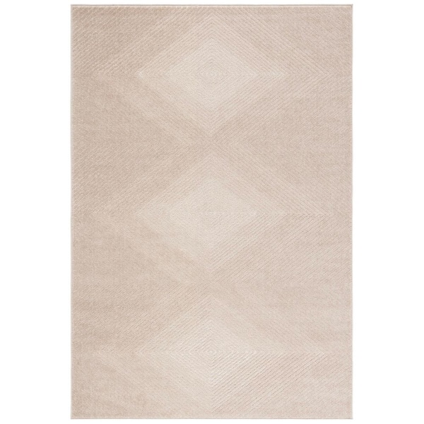 Stella Beige/Beige 8 ft. x 10 ft. Solid Chevrons Indoor/Outdoor Area Rug